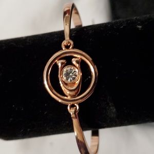 Coach Rose Gold Bracelet with Crystal Accent